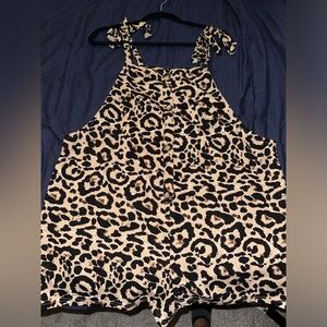 Leopard Print Overalls